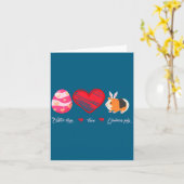 Easter Egg Guinea Pig Bunny Easter Karte (Gelbe Blume)