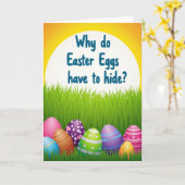 Easter Egg Hide Seek Query Card Karte (Gelbe Blume)