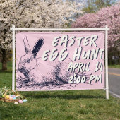 Easter Egg Hunt Banner - Easter Bunny