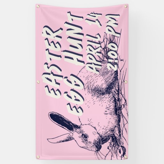 Easter Egg Hunt Banner - Easter Bunny (Vertikal)