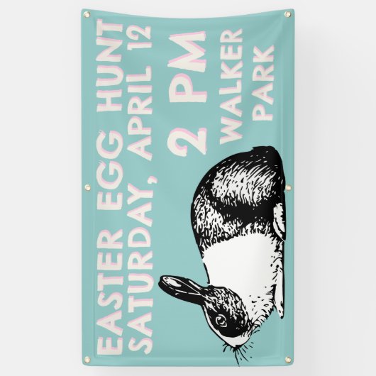 Easter Egg Hunt Banner - Easter Bunny (Vertikal)