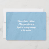 Easter Egg Hunt Brunch Hop on Over Bunny blue - Einladung (Rückseite)