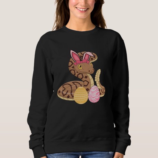 Easter Egg Hunt Bunny Ear Ball Python Easter Day 2 Sweatshirt (Vorderseite)