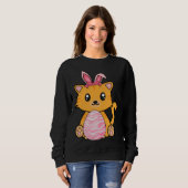 Easter Egg Hunt Bunny Ear Cat Easter Day 2023 Sweatshirt (Vorne ganz)