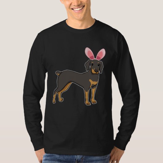 Easter Egg Hunt Bunny Ear Doberman Easter Day 2023 T-Shirt (Vorderseite)