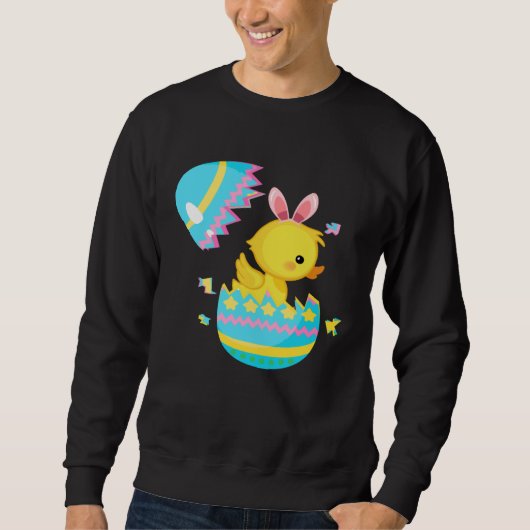Easter Egg Hunt Bunny Ear Duck Easter Day 2023 Sweatshirt (Vorderseite)