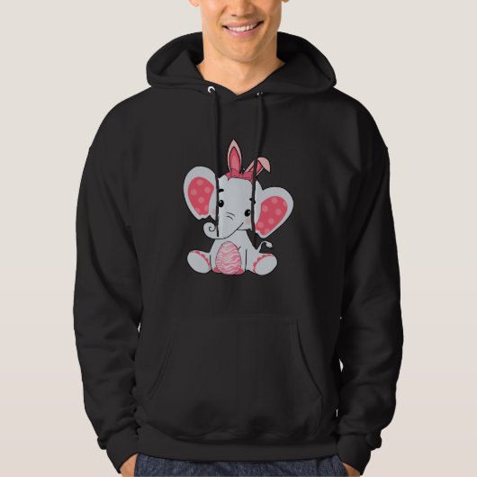 Easter Egg Hunt Bunny Ear Elephant Easter Day 2023 Hoodie (Vorderseite)