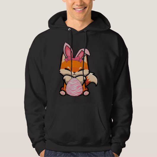 Easter Egg Hunt Bunny Ear Fox Easter Day 2023 Hoodie (Vorderseite)