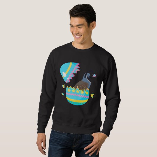 Easter Egg Hunt Bunny Ear Quail Easter Day 2023 Sweatshirt (Vorne ganz)
