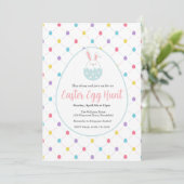 Easter Egg Hunt Customizable Invitation Einladung (Stehend Vorderseite)