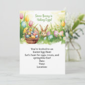 Easter Egg Hunt Invitation – Spring Easter Party Einladung (Stehend Vorderseite)
