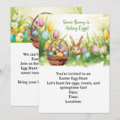 Easter Egg Hunt Invitation – Spring Easter Party Einladung (Vorne/Hinten)