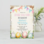 Easter egg Hunt party Invitation Einladung (Stehend Vorderseite)