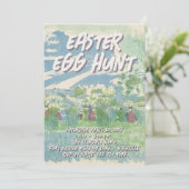 Easter Egg Hunt Party Invitations Einladung (Stehend Vorderseite)