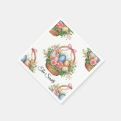 Easter Egg Hunt Party Napkins with Name Serviette (Ecke)