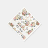 Easter Egg Hunt Party Napkins with Name Serviette (Ecke)