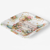 Easter Egg Hunt Party with Family Name Pappteller (Gewinkelt)