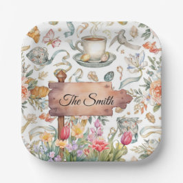 Easter Egg Hunt Party with Family Name Pappteller