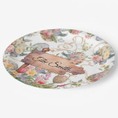 Easter Egg Hunt Party with Family Name Pappteller (Schrägansicht)