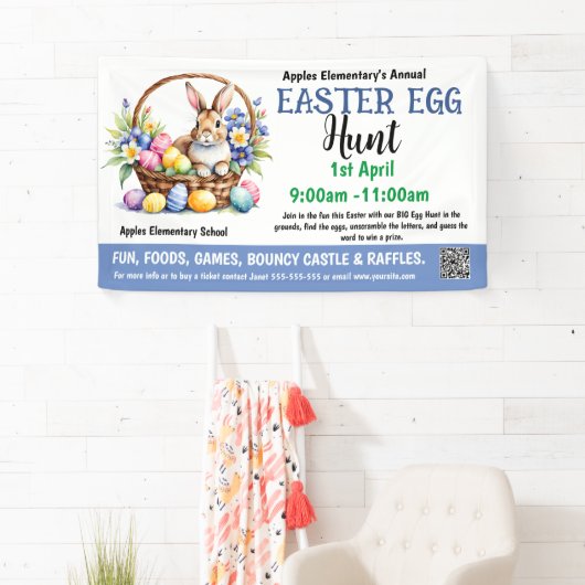 EASTER EGG HUNT PTO PTA Kirche Banner (Insitu)