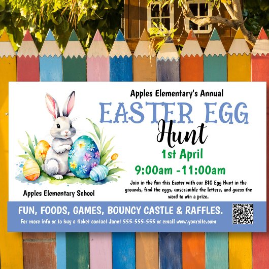 EASTER EGG HUNT PTO PTA Kirche Banner