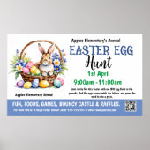 EASTER EGG HUNT PTO PTA Kirche Banner Poster (Vorne)
