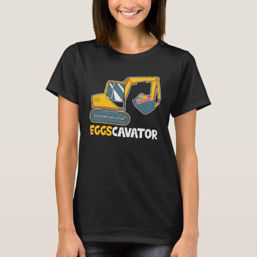 Easter Egg Hunt Toddlers Constructions Trucks T-Shirt (Vorderseite)