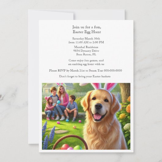 Easter Egg Hunt Urlaub Spaß Einladung (Vorderseite)