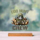 Easter Egg Hunter Crew Camo Hunting Easter Day T-S Acrylschild (Neutral)