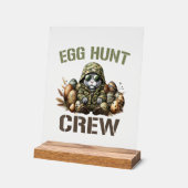 Easter Egg Hunter Crew Camo Hunting Easter Day T-S Acrylschild (Winkel)