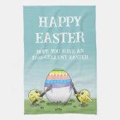 Easter egg is painted by the chickens geschirrtuch (Vertikal)