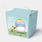 Easter egg is painted by the Yellow chick Geschenkschachtel (Rückseite)