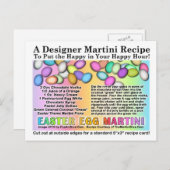 Easter Egg Martini Rezept Karte Postkarte (Vorne/Hinten)