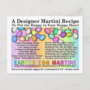 Easter Egg Martini Rezept Karte Postkarte
