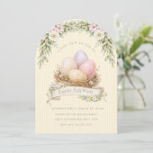Easter Egg Nest | Easter Egg Hunt Einladung (Stehend Vorderseite)