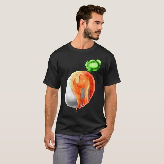 Easter Egg Painted As Carrot On Easter T-Shirt (Vorne ganz)