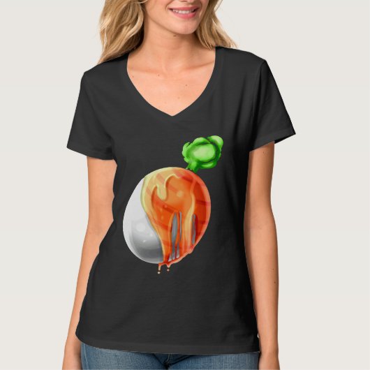 Easter Egg Painted As Carrot On Easter T-Shirt (Vorderseite)
