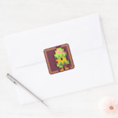 Easter egg Pixelart, Pixel Art Quadratischer Aufkleber (Umschlag)