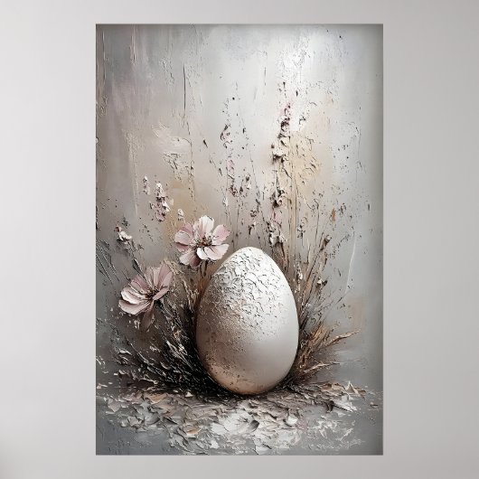 Easter Egg Print, Spring Vintage Easter Egg Poster (Vorne)