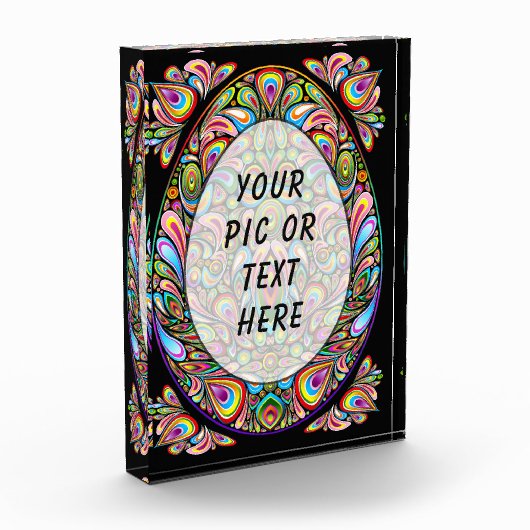 Easter Egg Psychedelic Design Fotoblock (Links)