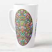 Easter Egg Psychedelic Design Kids Organic T-Shirt Milchtasse (Linke Ecke)