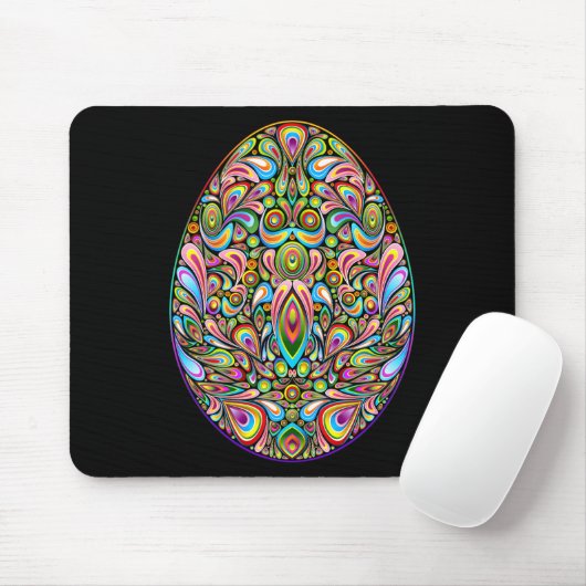 Easter Egg Psychedelic Design Kids Organic T-Shirt Mousepad (Mit Mouse)