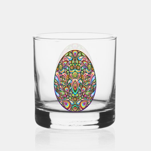 Easter Egg Psychedelic Design Kids Organic T-Shirt Whiskyglas (Vorderseite)