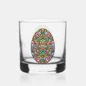 Easter Egg Psychedelic Design Kids Organic T-Shirt Whiskyglas (Rückseite)