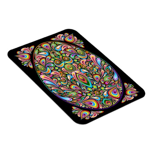 Easter Egg Psychedelic Design Magnet (Rechte Seite)
