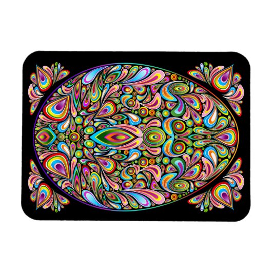 Easter Egg Psychedelic Design Magnet (Horizontal)