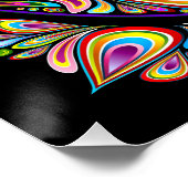 Easter Egg Psychedelic Design Poster (Ecke)