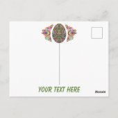 Easter Egg Psychedelic Design Postkarte (Rückseite)