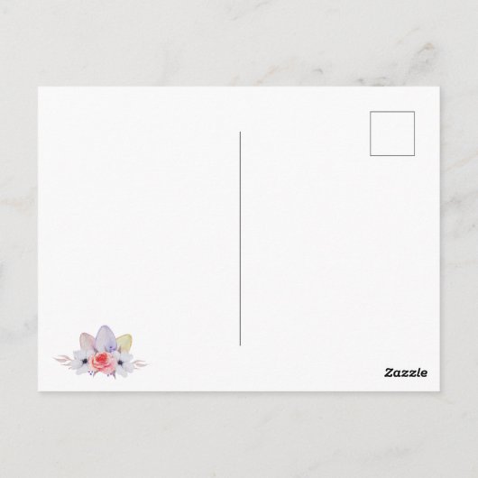 Easter egg silver with photo postkarte (Rückseite)