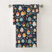 Easter Egg Spring Pattern Badhandtuch Set (Insitu)